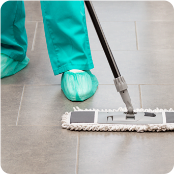 Health centre floor cleaning