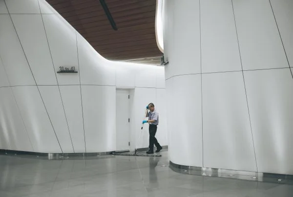 Maximise Workplace Hygiene: 10 Reasons to Outsource Office Cleaning Services 3 man mopping floor